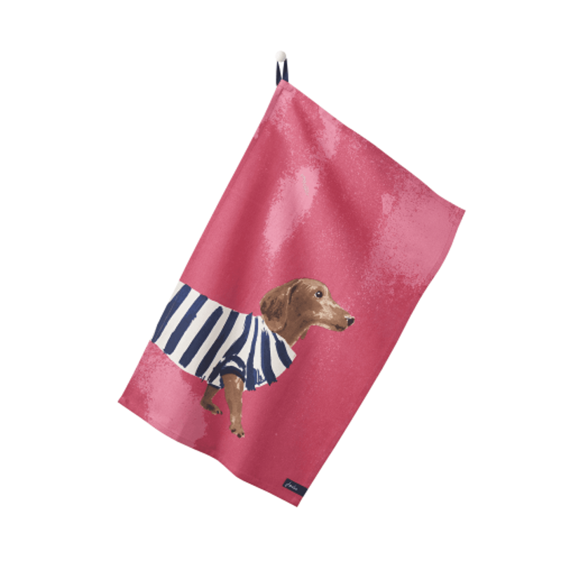 Joules Set Of Two Tea Towels - Breton Dachshund-2